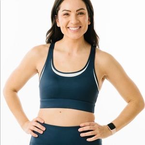 ZYIA navy primo mesh sport bra